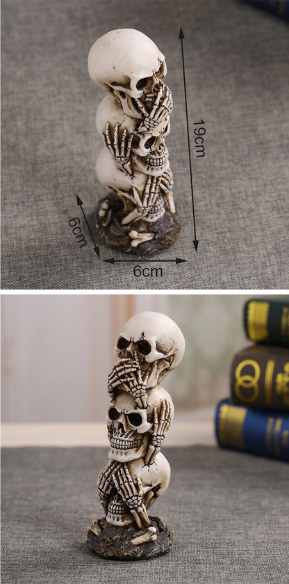 Free Shipping Resin Craft Human Skull Statue High Quality Creative Statue Sculpture Gift Home Decoration Human Skull